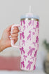 Large Capacity Bowknot Print Alloy Travel Cup Tumbler