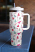 Large Capacity Cartoon Tree Print Alloy Travel Tumbler