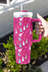Large Capacity Cartoon Tree Print Alloy Travel Tumbler