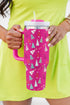 Large Capacity Cartoon Tree Print Alloy Travel Tumbler