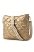 Large Capacity Quilted Faux Leather Shoulder Bag