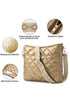 Large Capacity Quilted Faux Leather Shoulder Bag