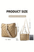 Large Capacity Quilted Faux Leather Shoulder Bag