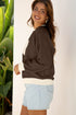 Large Floral Graphic Drop Shoulder Pullover Sweatshirt