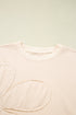 Large Floral Graphic Drop Shoulder Pullover Sweatshirt
