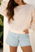 Large Floral Graphic Drop Shoulder Pullover Sweatshirt