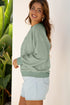Large Floral Graphic Drop Shoulder Pullover Sweatshirt