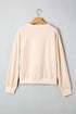 Large Floral Graphic Drop Shoulder Pullover Sweatshirt