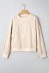 Large Floral Graphic Drop Shoulder Pullover Sweatshirt