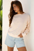 Large Floral Graphic Drop Shoulder Pullover Sweatshirt