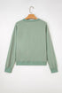 Large Floral Graphic Drop Shoulder Pullover Sweatshirt