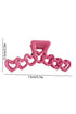 Large Heart Shaped Glossy Finish Plastic Hair Claw