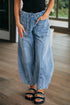 Large Patch Pocket Drawstring Paperbag Waist Barrel Jeans