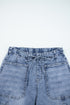 Large Patch Pocket Drawstring Paperbag Waist Barrel Jeans
