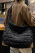 Large Quilted Texture Puffer Style Shoulder Bag