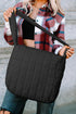 Large Quilted Texture Puffer Style Shoulder Bag