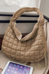 Large Quilted Texture Puffer Style Shoulder Bag