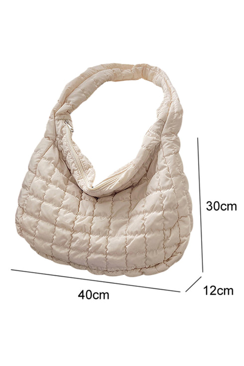 Large Quilted Texture Puffer Style Shoulder Bag