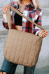 Large Quilted Texture Puffer Style Shoulder Bag