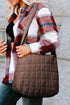 Large Quilted Texture Puffer Style Shoulder Bag