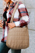Large Quilted Texture Puffer Style Shoulder Bag