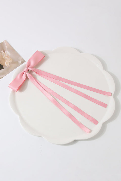 Large Satin Ribbon Bow Knot Hair Clip