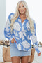 Large Scale Floral Print Button Down Shirt