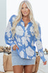 Large Scale Floral Print Button Down Shirt