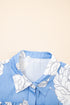 Large Scale Floral Print Button Down Shirt