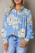 Large Scale Floral Print Button Down Shirt