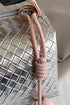 Lattice Texture Woven Handle Zippered Vanity Cosmetic Bag