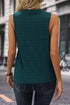 Lattice Textured Split Neck Tank Top