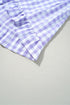 Lavendula Plaid Ruffle Wide Short Sleeve Babydoll Mini Dress