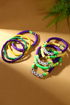 Layered Beaded Letter Detail Wrist Stack Set
