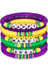 Layered Beaded Letter Detail Wrist Stack Set