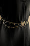 Layered Butterfly Charm Tassel Metal Waist Chain