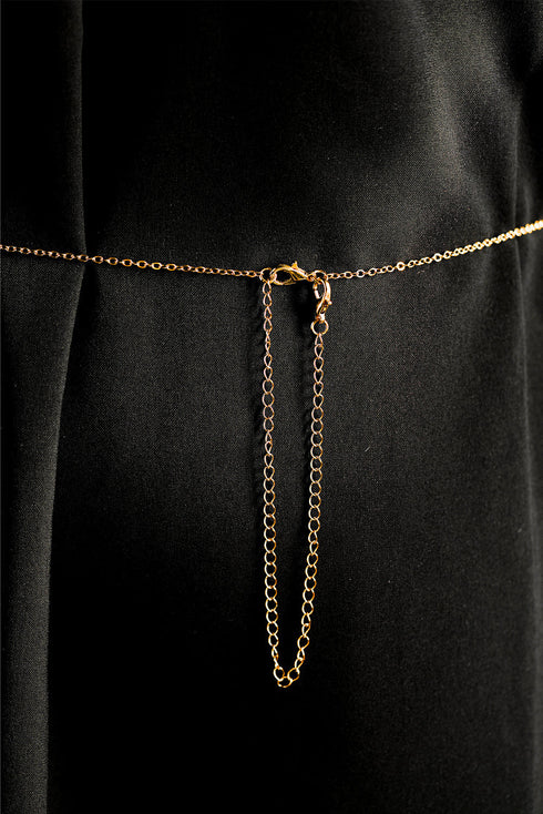 Layered Butterfly Charm Tassel Metal Waist Chain