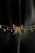 Layered Butterfly Charm Tassel Metal Waist Chain