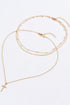 Layered Chain Cross Pendant With Faux Pearl Accents Necklace