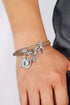 Layered Metal Chain Cactus Charm Western Bracelet