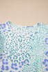 Layered Ruffle Sleeve Relaxed Fit Woven Blouse