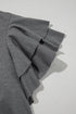 Layered Ruffle Sleeve Round Neck Poly Cotton Blend Top