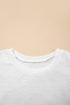 Layered Ruffle Sleeve Round Neck Poly Cotton Blend Top