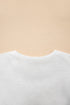 Layered Ruffle Sleeve Round Neck Poly Cotton Blend Top