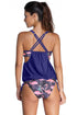 Layered-Style Striped Tankini With Triangular Briefs