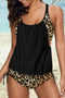 Layered-Style Striped Tankini With Triangular Briefs
