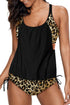 Layered-Style Striped Tankini With Triangular Briefs