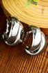 Layered Textured Alloy Studded Design Hoop Earrings