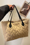 Leaf Stitch Quilted Nylon Puffer Shoulder Bag