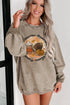 Leaves Hayrides Bonfires Graphic Corded Crewneck Sweatshirt